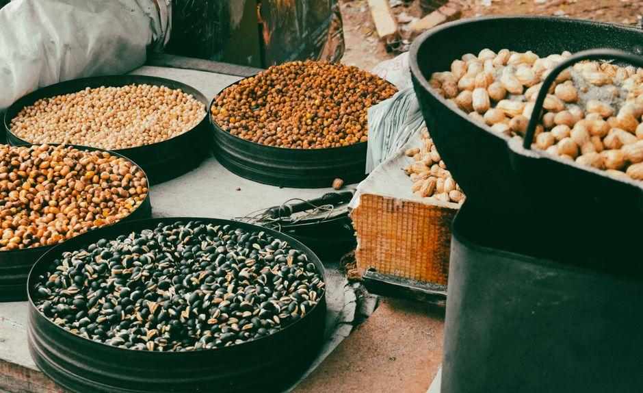 Assorted Legumes and Nuts in Sylhet Market