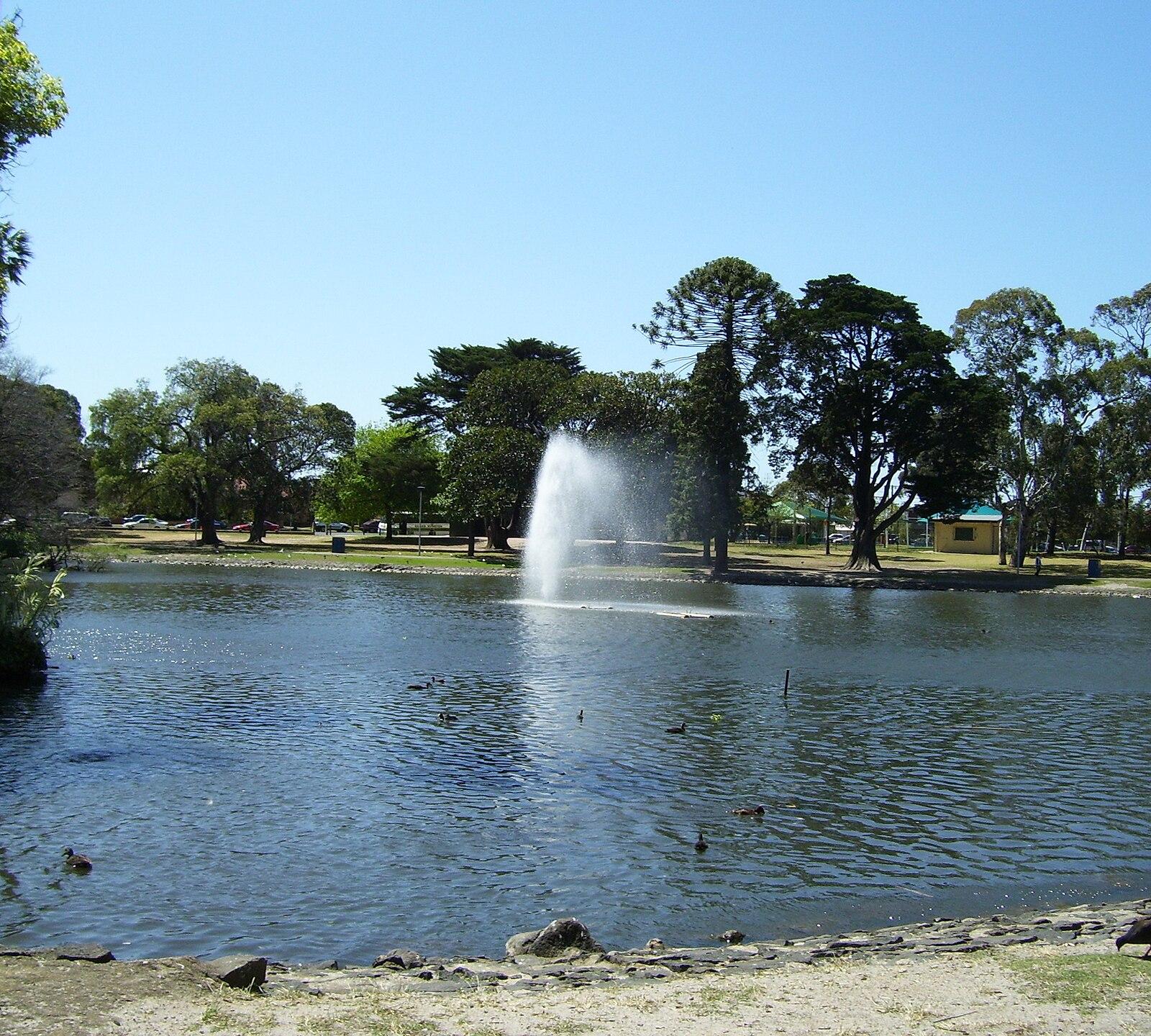 Fountain in Queens Park in Moonee Ponds, in Melbourne, Victoria, Australia