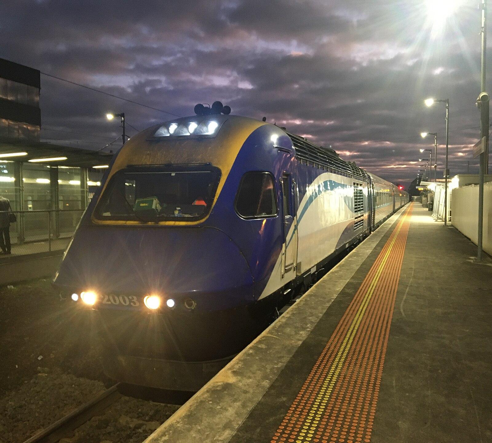 XPT train at Broadmeadows station — June 2022