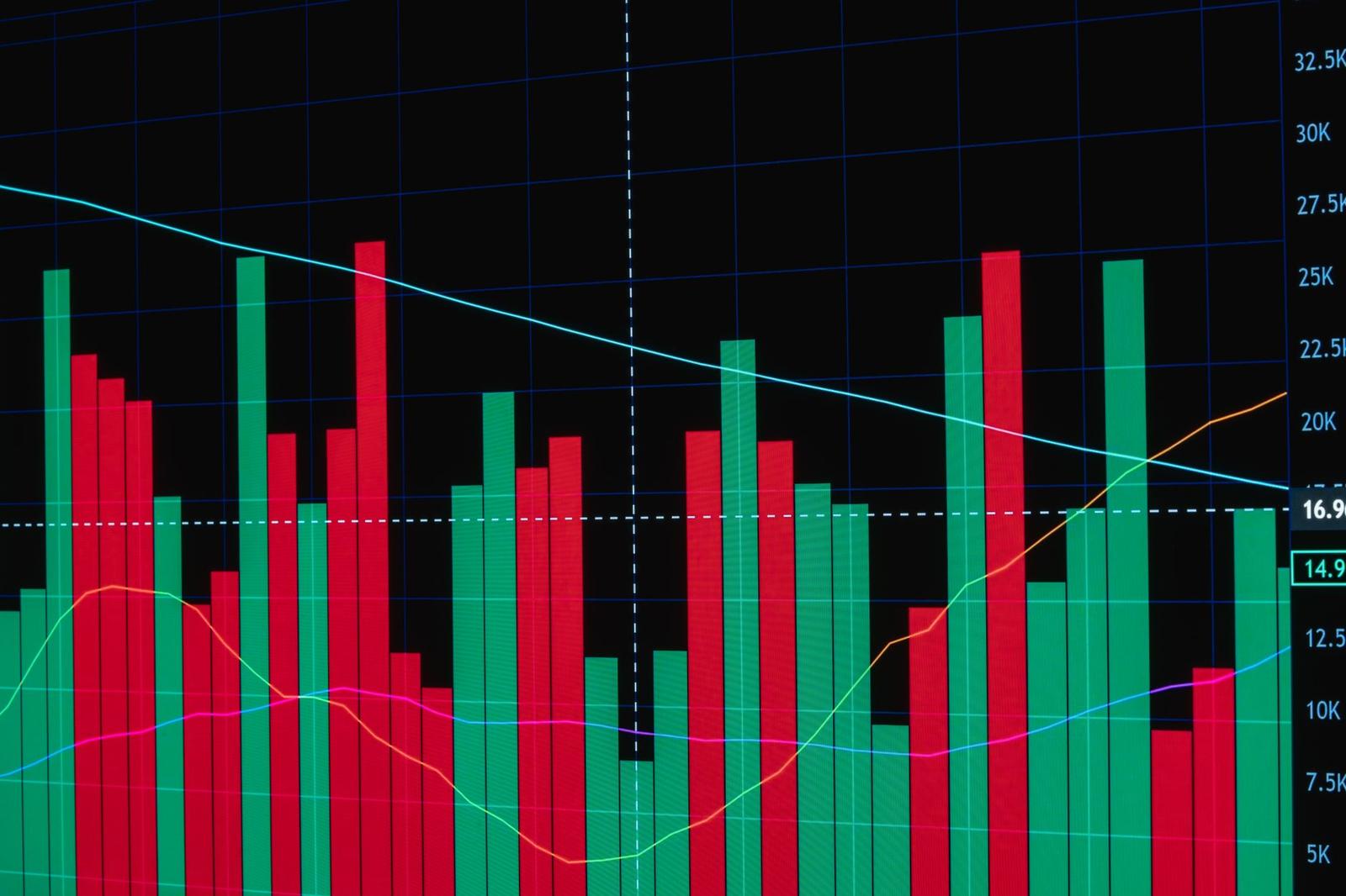 Vibrant Financial Data Visualization Chart