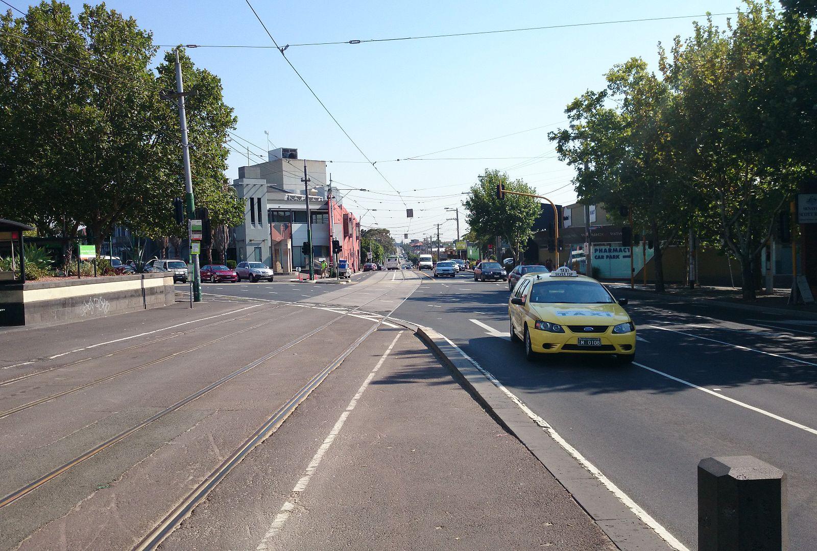 Pascoe Vale Road viewed from Moonee Ponds Junction
