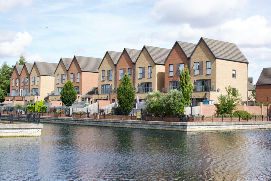 Modern Waterfront Townhouses in Residential Area