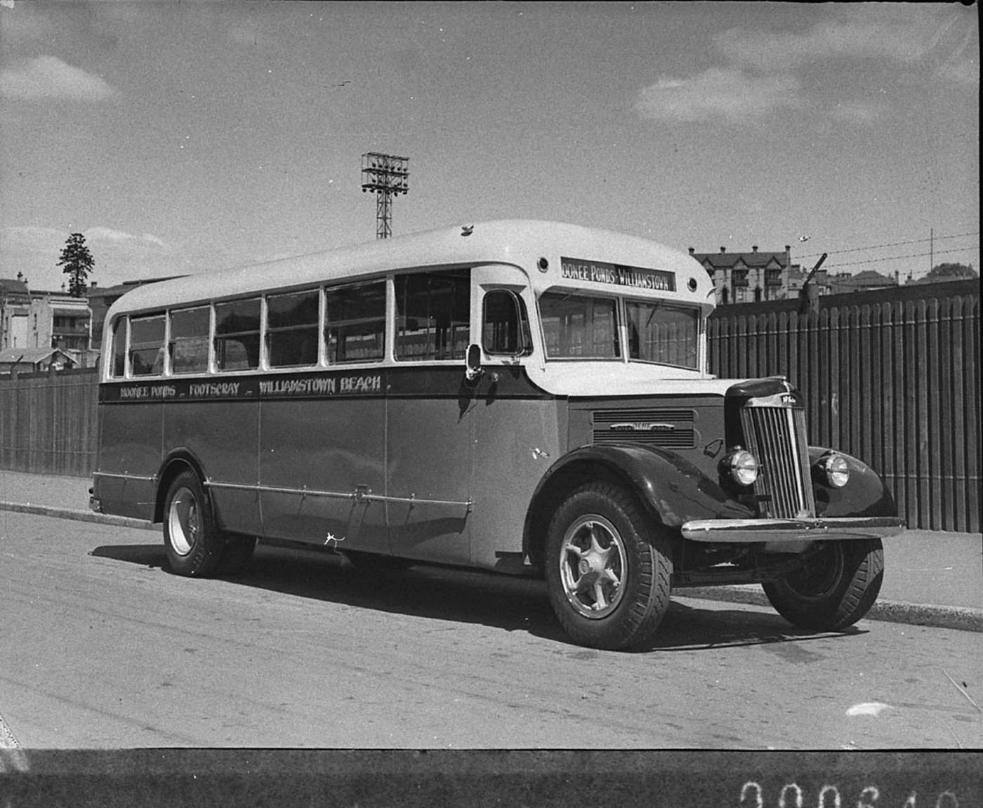 SLNSW 13890 White bus for Moonee PondsWilliamstown service Victoria